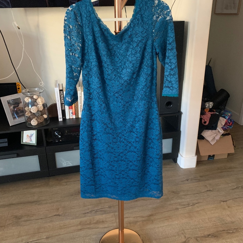 Blue floral dress